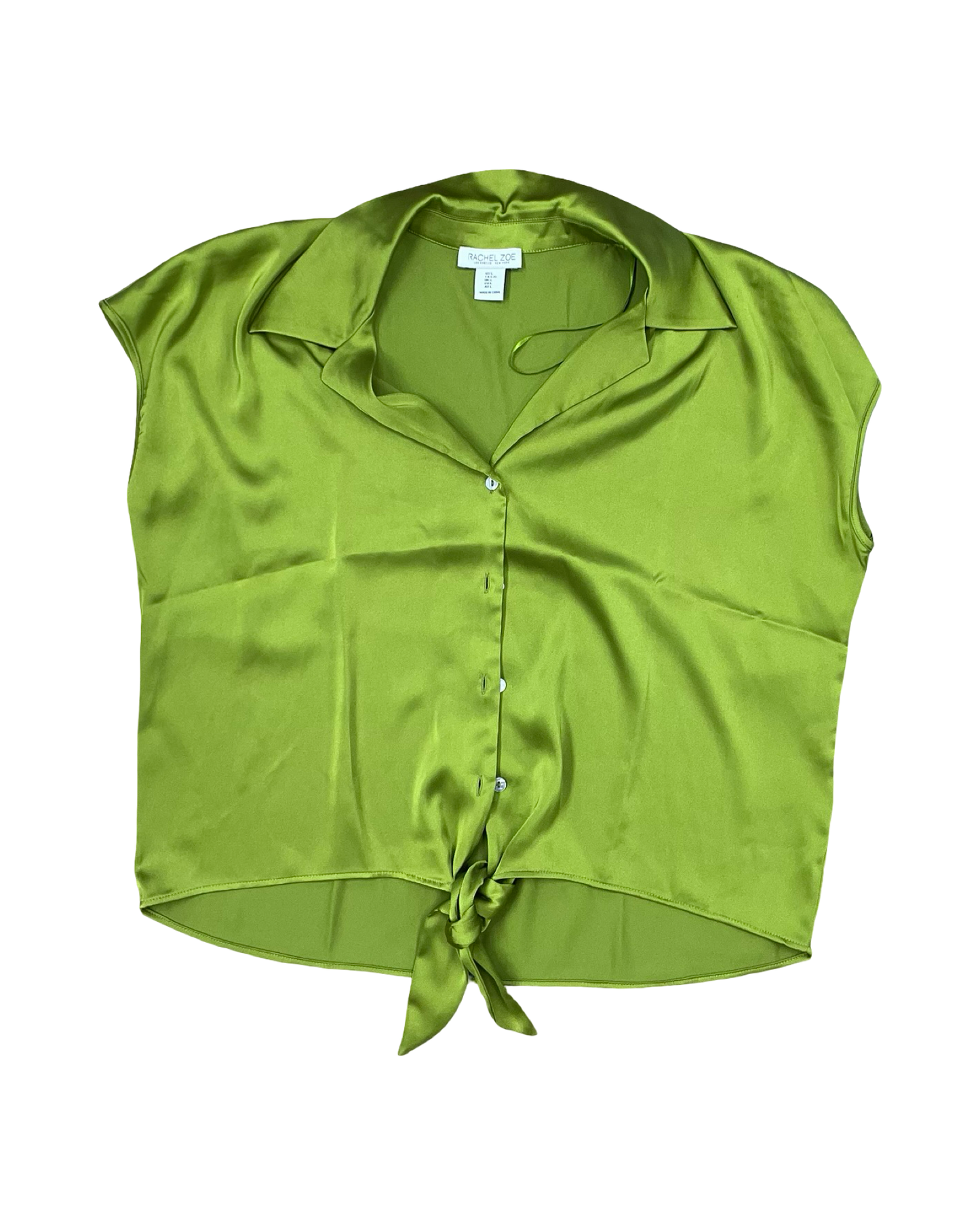 Top Sleeveless By Rachel Zoe In Green, Size:L