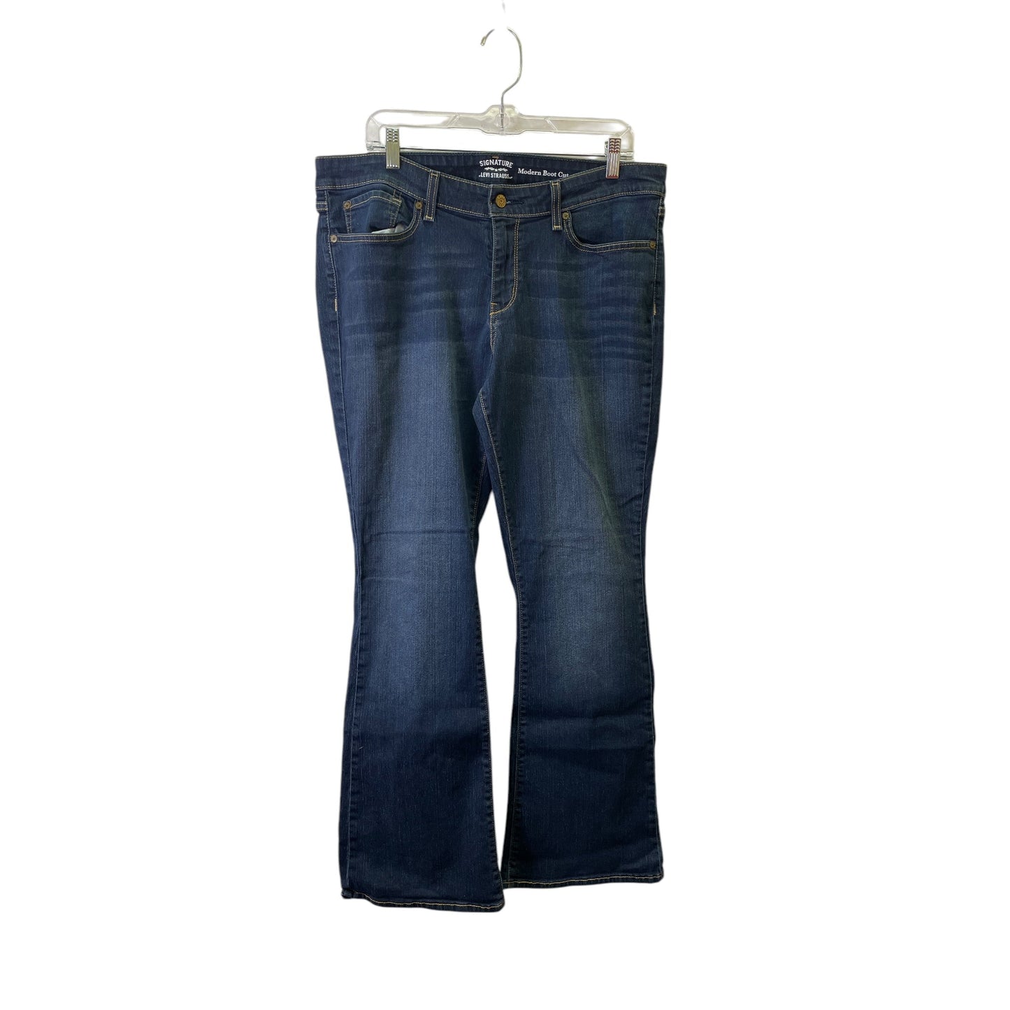 Jeans Boot Cut By Levis In Blue Denim, Size:18