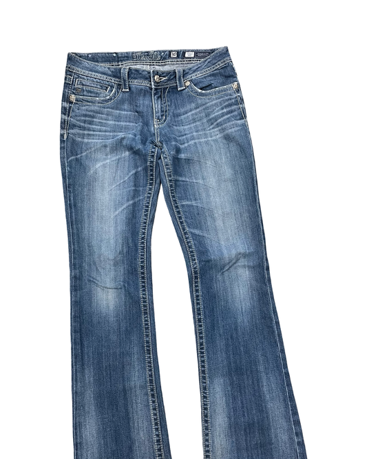 Jeans Boot Cut By Miss Me In Blue Denim, Size:10