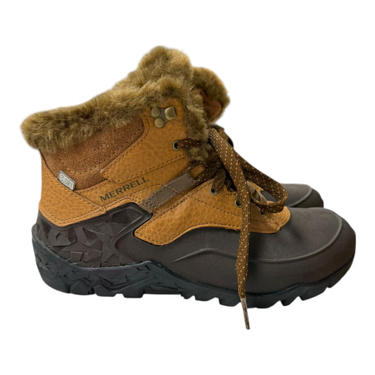 Boots Snow By Merrell In Brown, Size:7