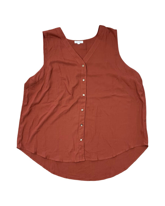 Top Sleeveless By Maurices In Orange, Size:1X