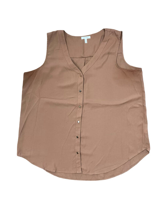Top Sleeveless By Maurices In Tan, Size:1X
