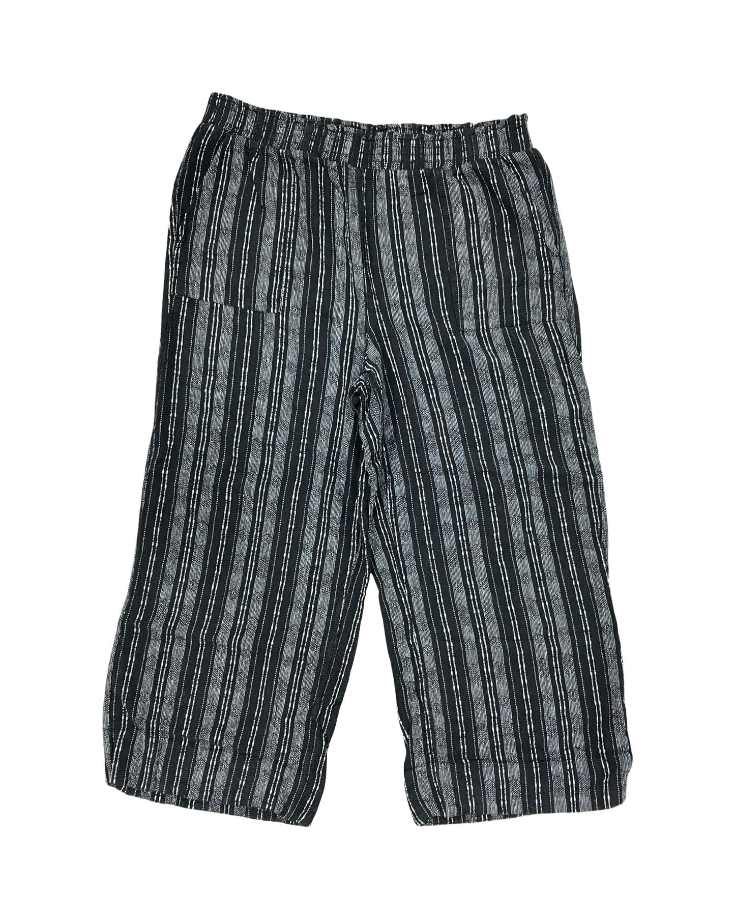 Pants Linen By Time And Tru In Black & White, Size:L