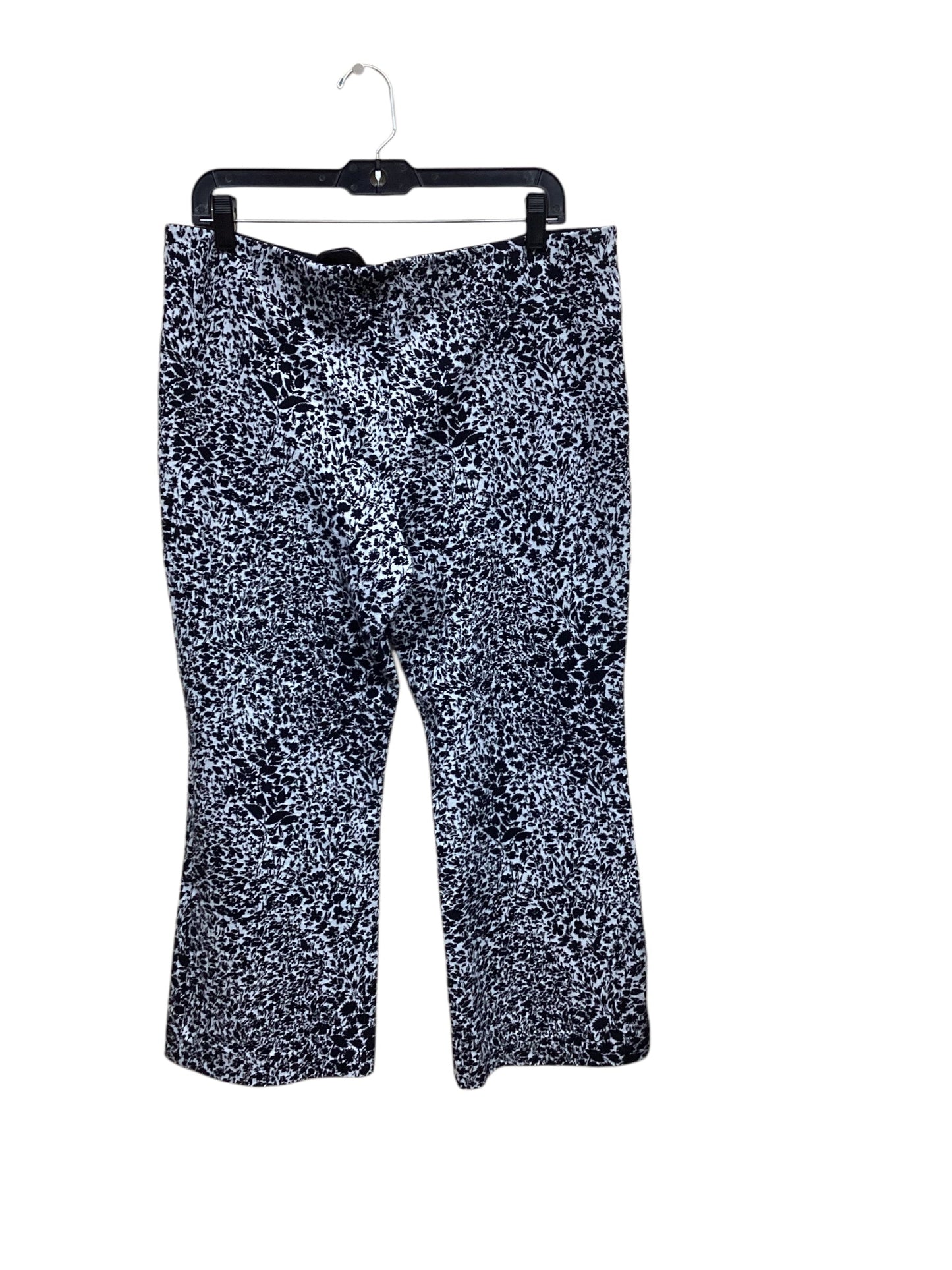 Pants Cropped By Maeve In Black & White, Size: L