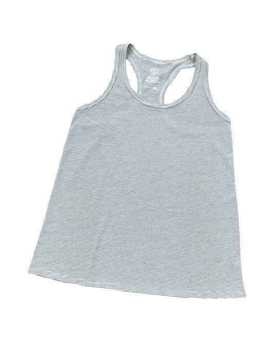 Athletic Tank Top By Athletic Works In Grey & White, Size:M