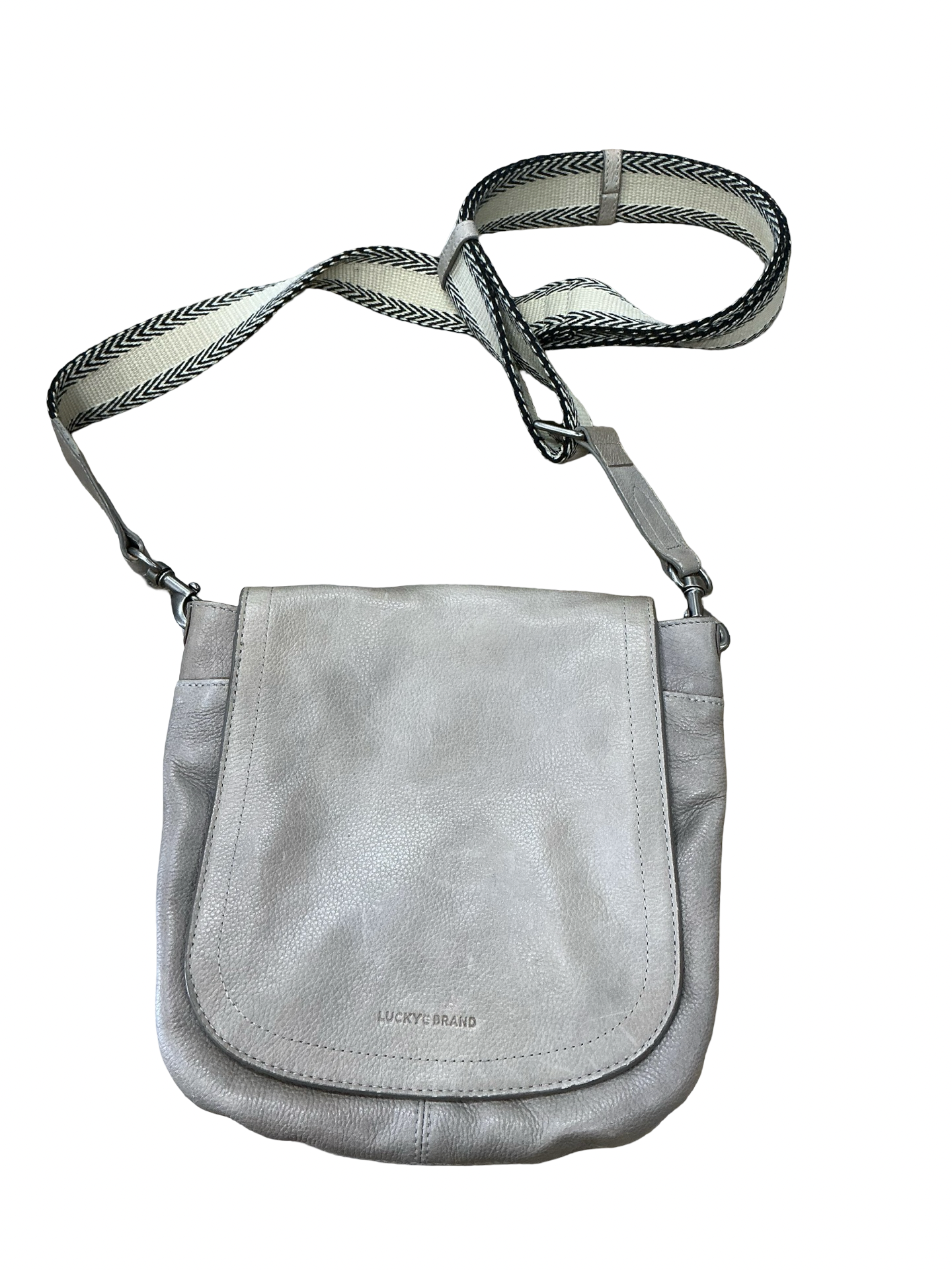 Crossbody Leather By Lucky Brand In Tan, Size:Medium