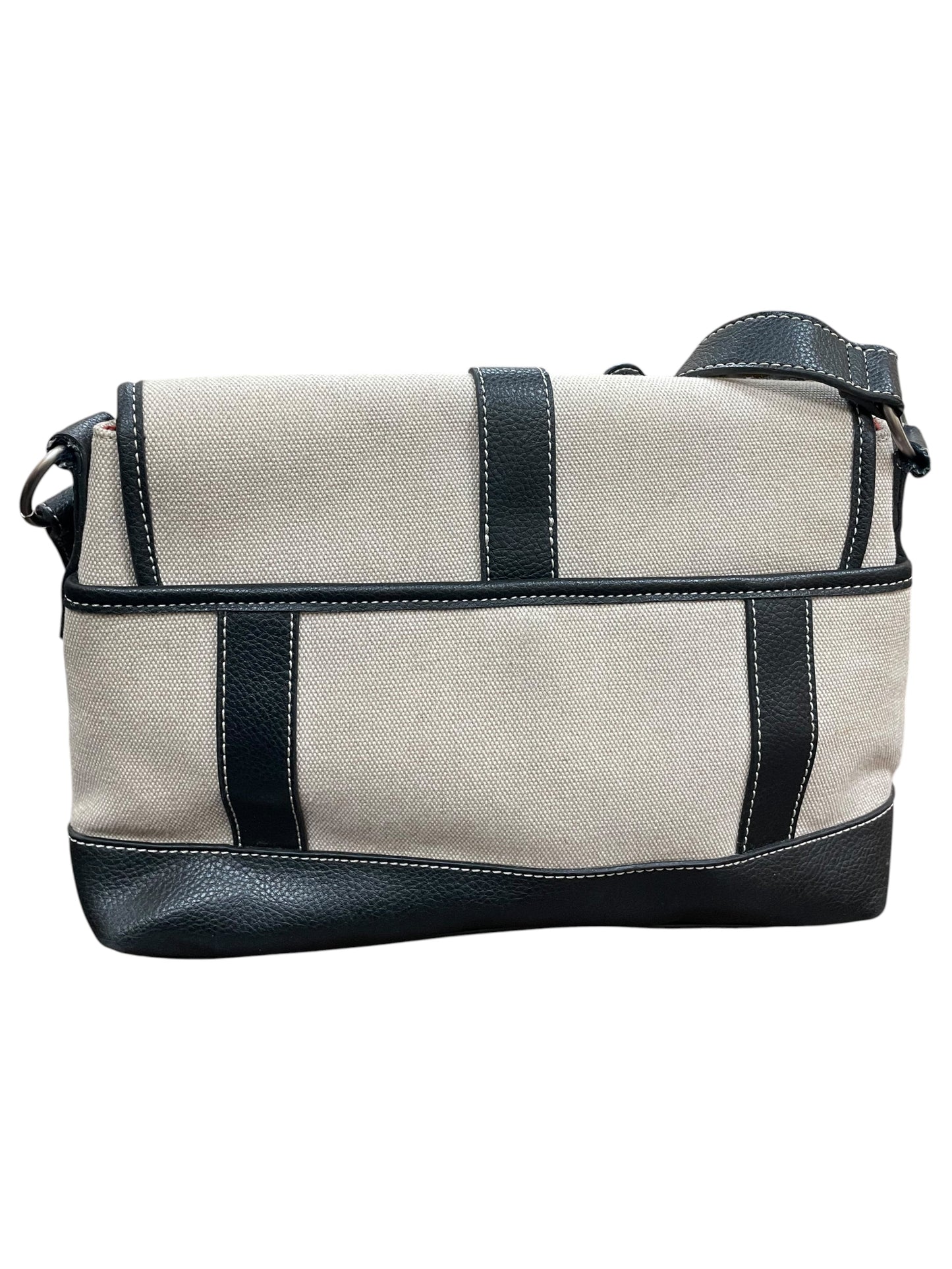 Handbag By Stone Mountain In Black & Cream, Size:Medium