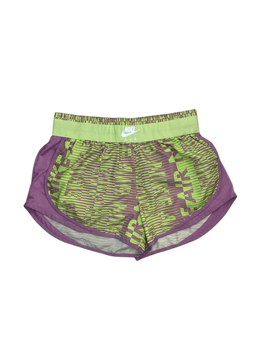 Athletic Shorts By Nike Apparel In Green & Purple, Size:M