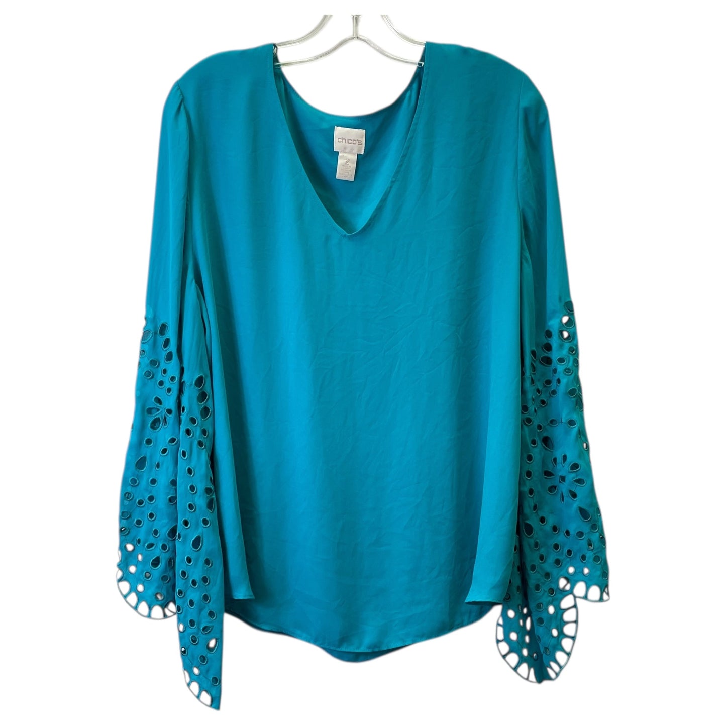 Top Ls By Chicos In Aqua, Size:L