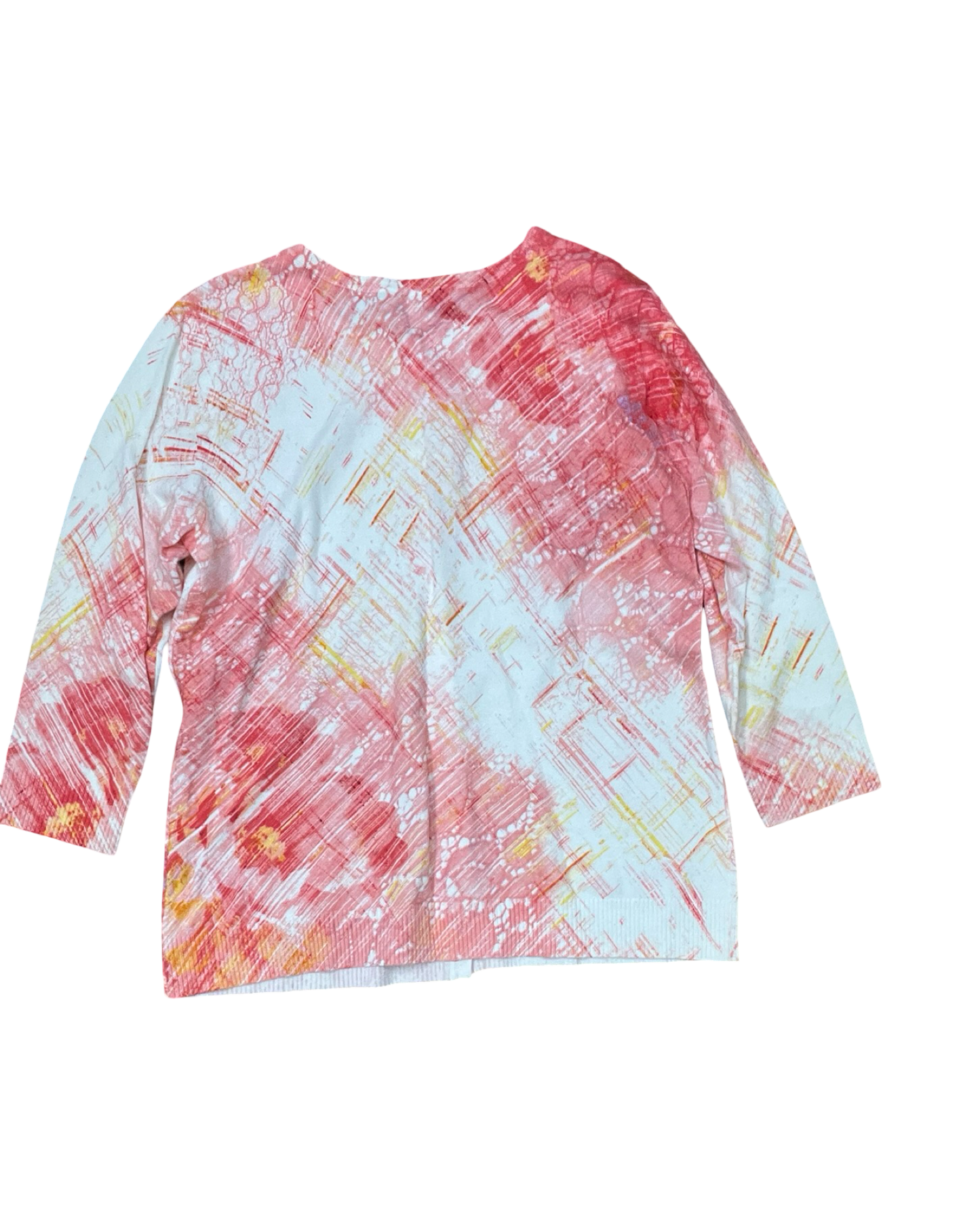 Cardigan By Christopher And Banks In Pink & White, Size:M