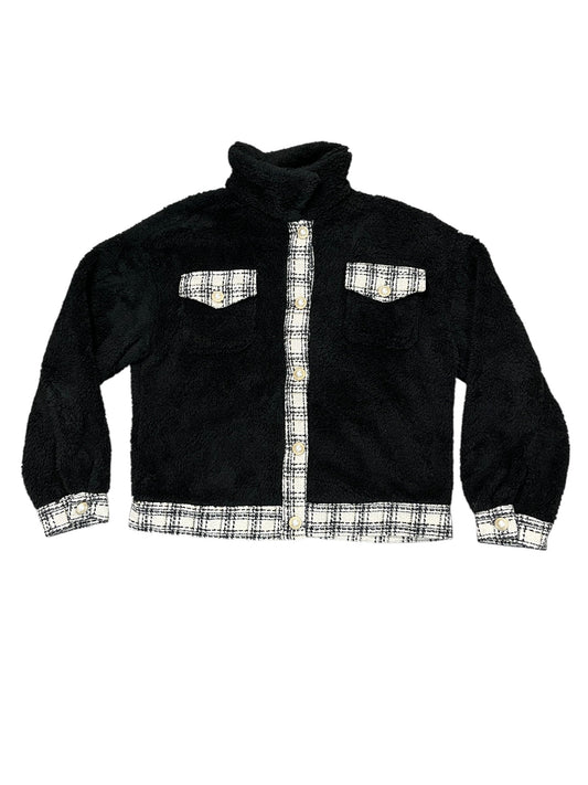 Jacket Faux Fur & Sherpa By Andree By Unit In Black, Size:M