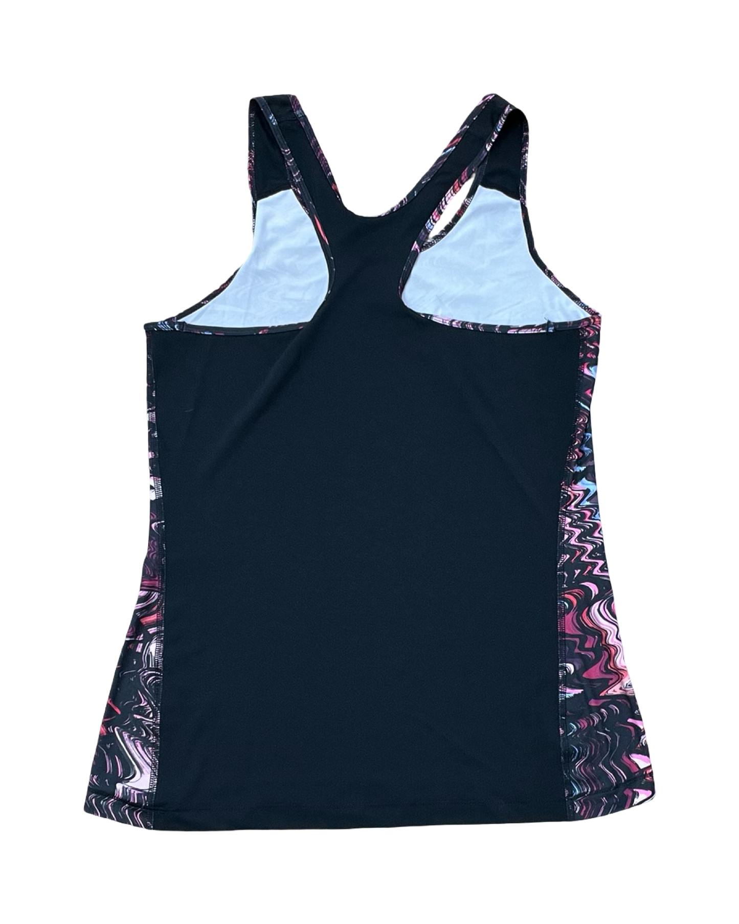 Athletic Tank Top By Nike In Black & Pink, Size:M