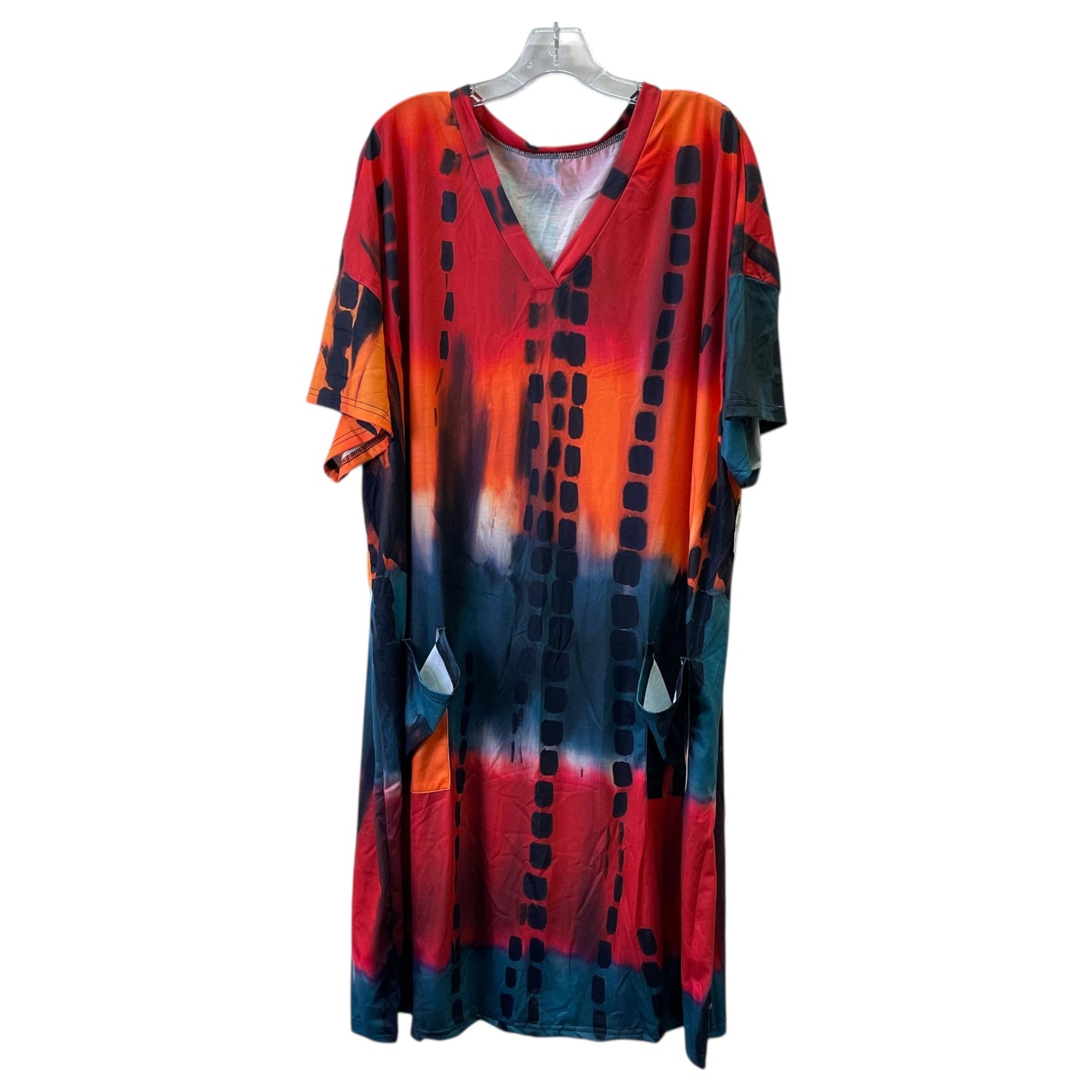 Dress Casual Midi By Cme In Black & Red, Size:5.5