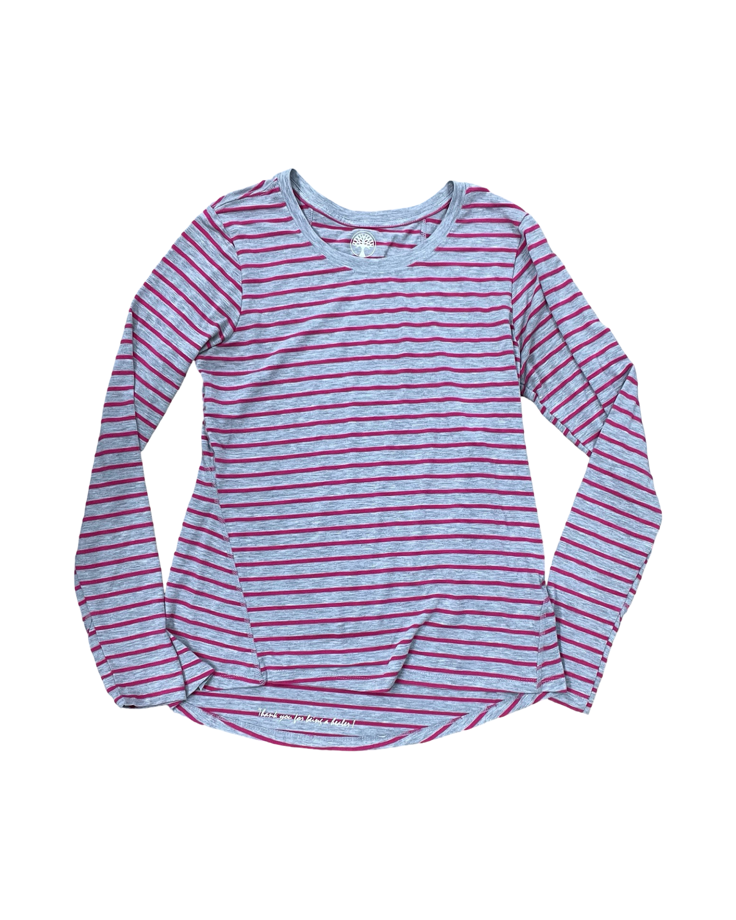 Top Ls By Clothes Mentor In Grey & Pink, Size:M
