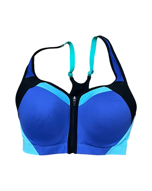 Athletic Bra By Champion In Blue & Green