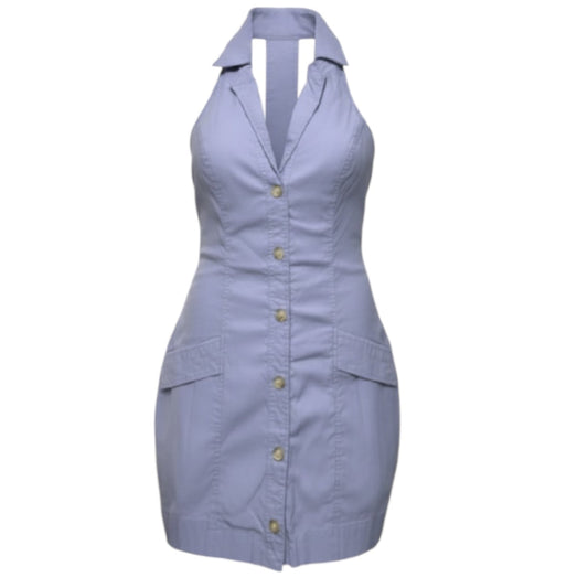 The Amelia Collared Mini Dress In Light Mauve By Maeve In Blue, Size: M