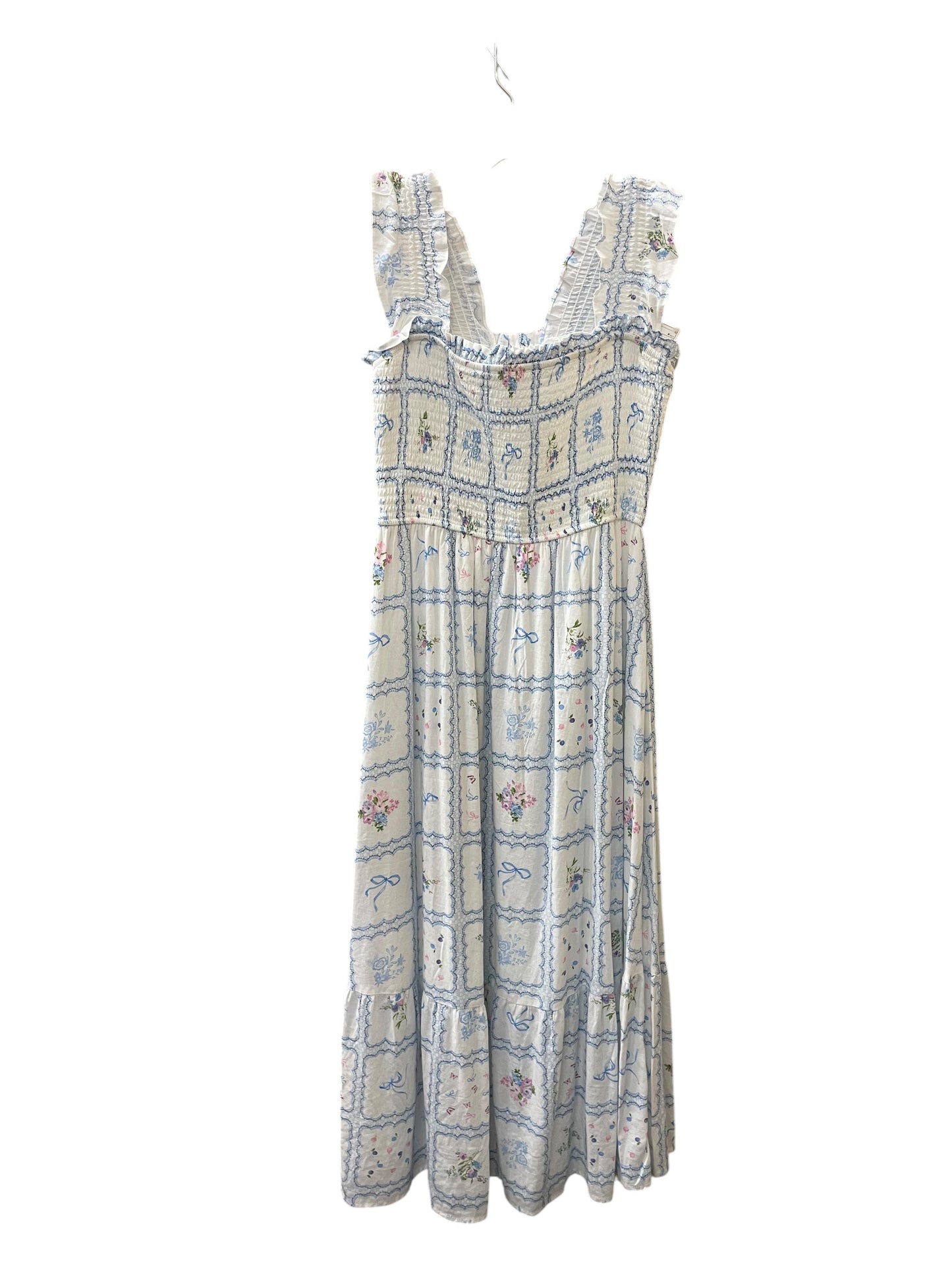 Dress Casual Maxi By Blu Pepper In Blue & White, Size:M