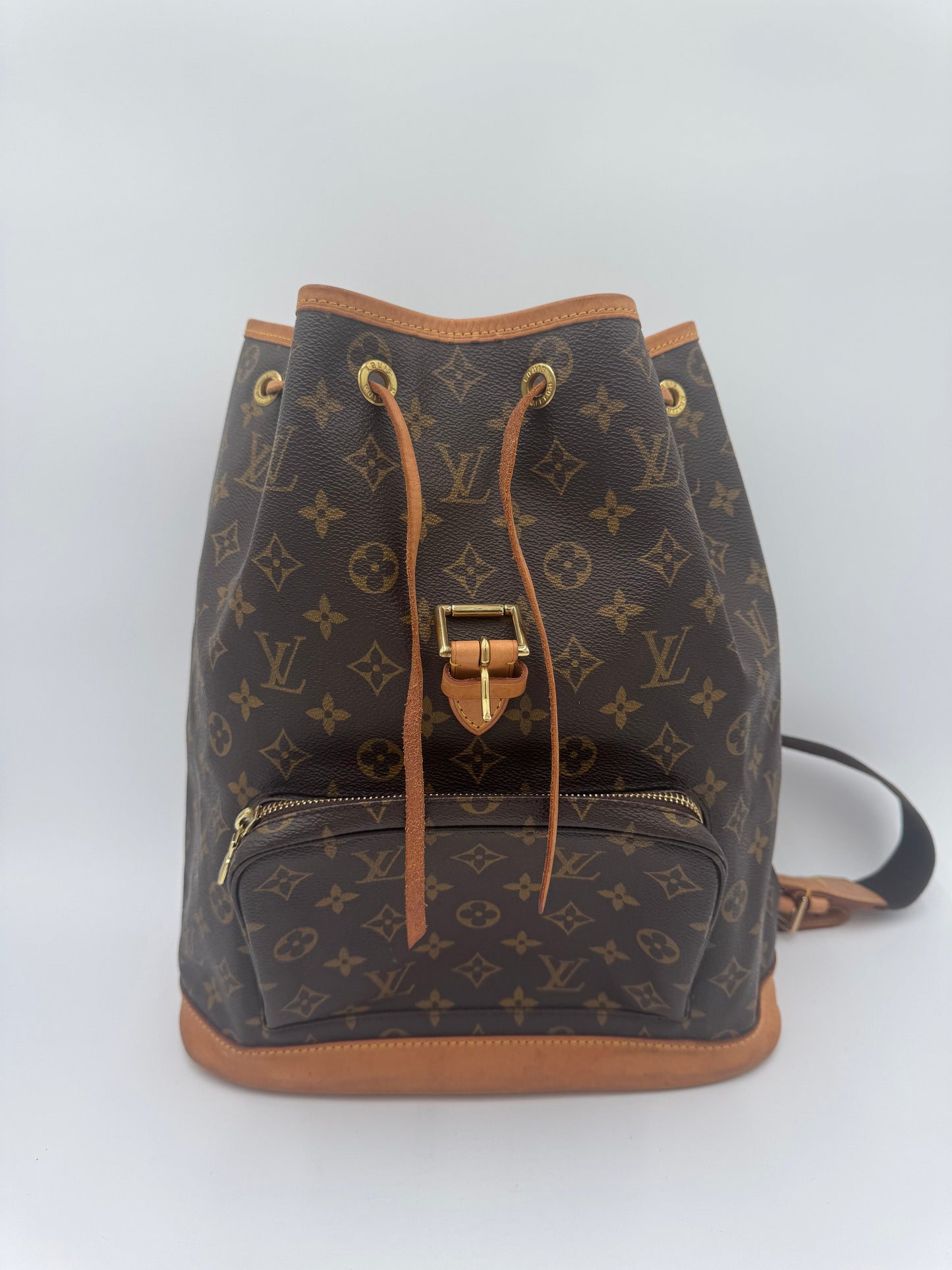 Backpack Luxury Designer By Louis Vuitton In Brown, Size:Medium
