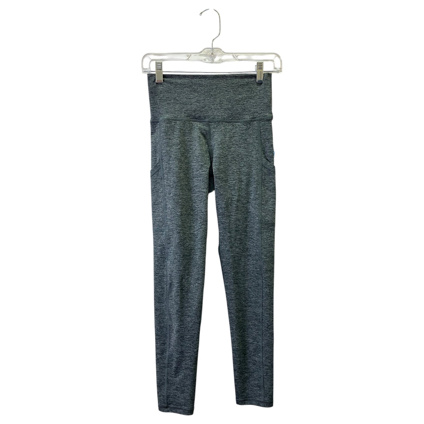 Athletic Leggings By Aerie In Black & Grey, Size:M