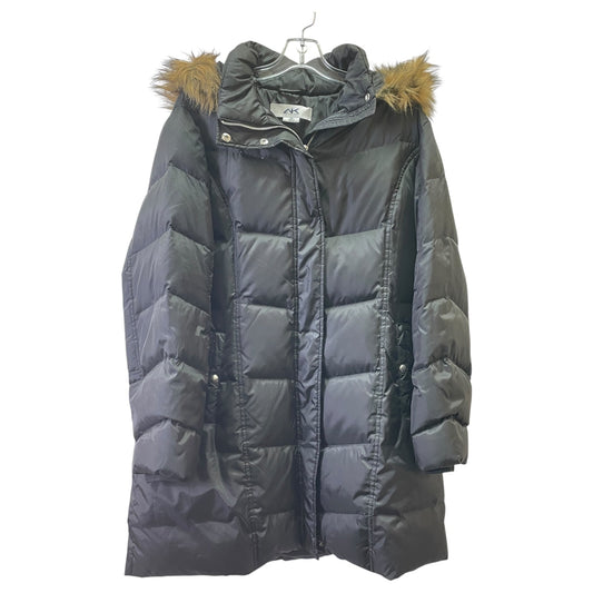 Coat Puffer & Quilted By Anne Klein In Black, Size:Xl