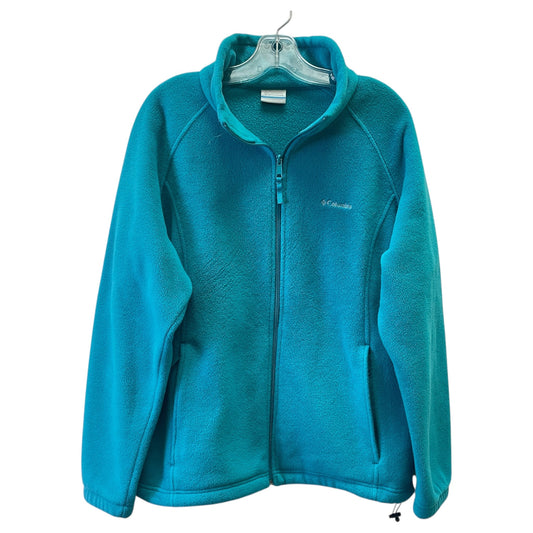 Jacket Fleece By Columbia In Teal, Size:2X
