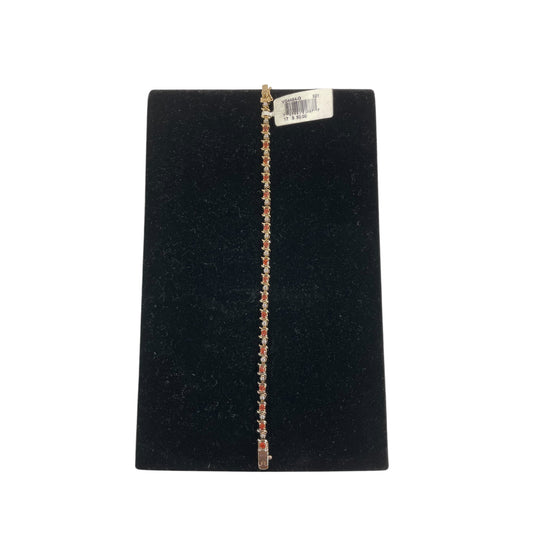 Bracelet Sterling Silver By Cma In Gold & Red