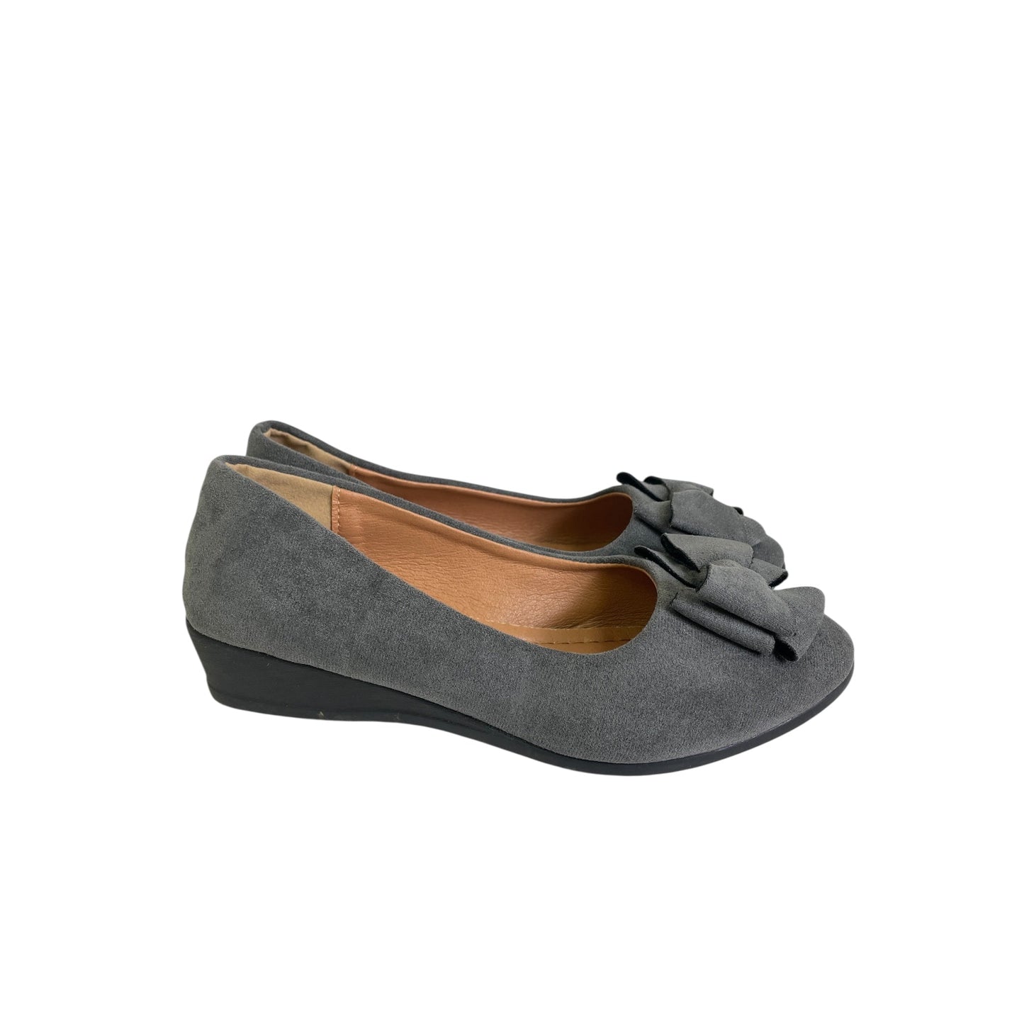 Shoes Flats By Love In Grey, Size:6.5