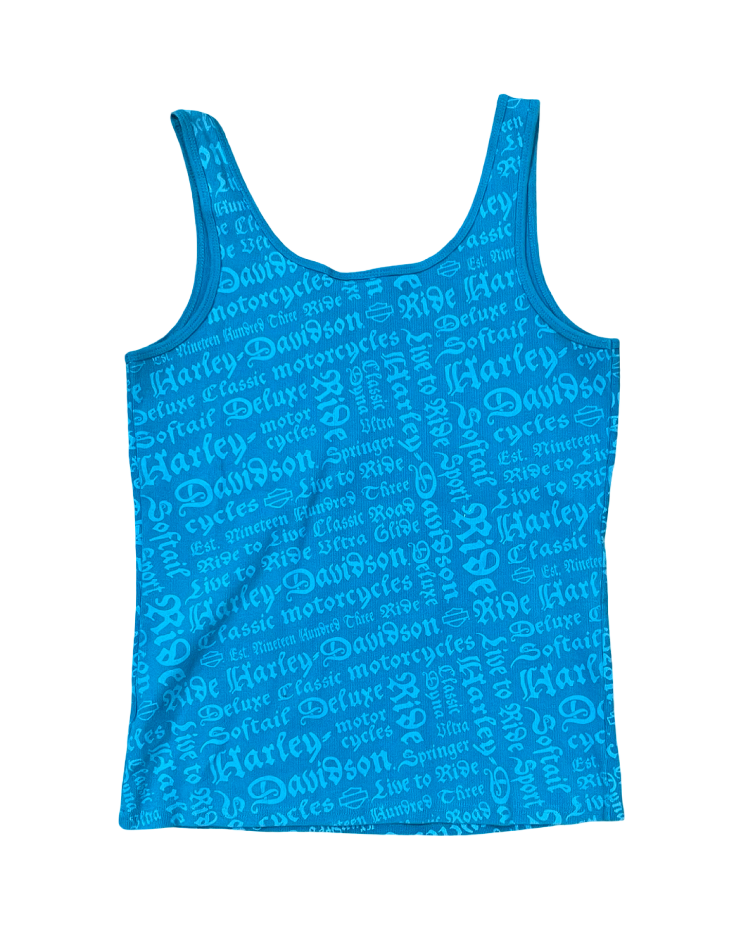 Top Sleeveless By Harley Davidson In Teal, Size:Xl