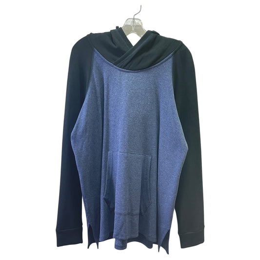 ATHLETIC SWEATSHIRT HOODIE by KAREN KANE in BLUE, Size:1X
