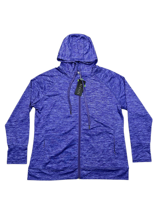 Athletic Jacket By ELESOL In Purple, Size:Xxl