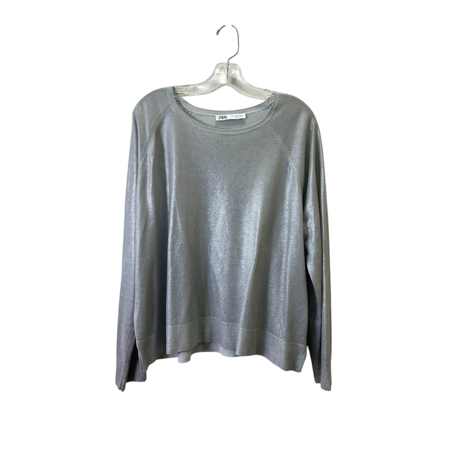 Top Ls By Zara In Silver, Size:Xl