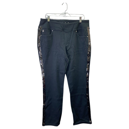 Jeans Straight By Belle By Kim Gravel In Black, Size:16