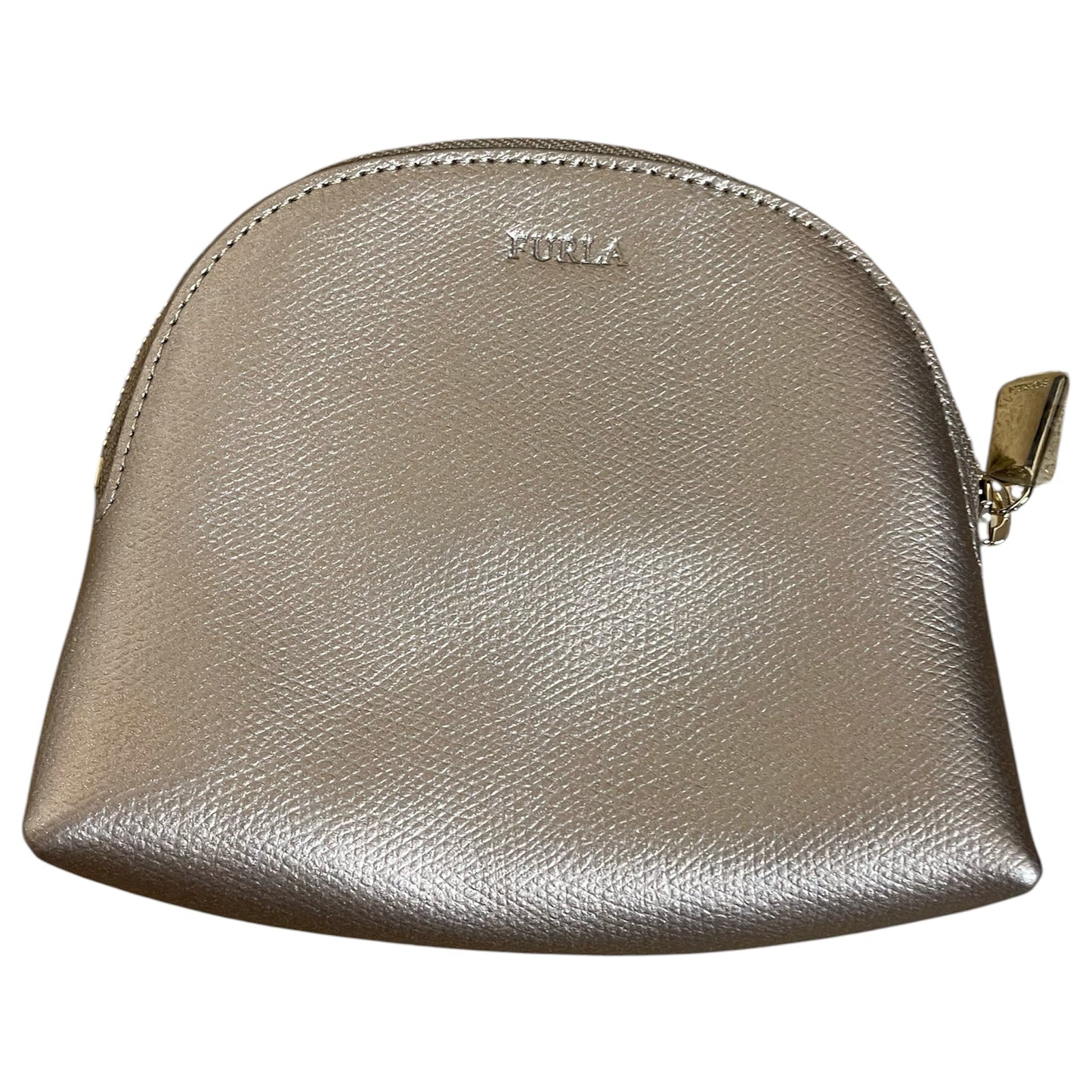 Clutch Luxury Designer By Furla In Gold, Size:Small
