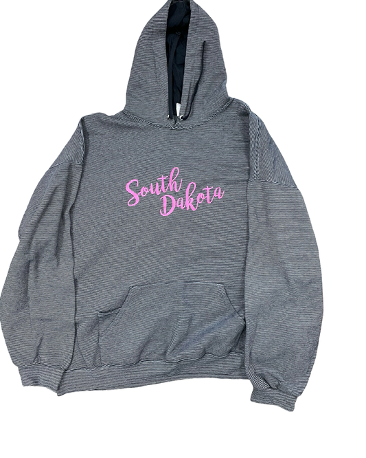 Sweatshirt Hoodie By Fruit Of The Loom In Black & Grey, Size:2X