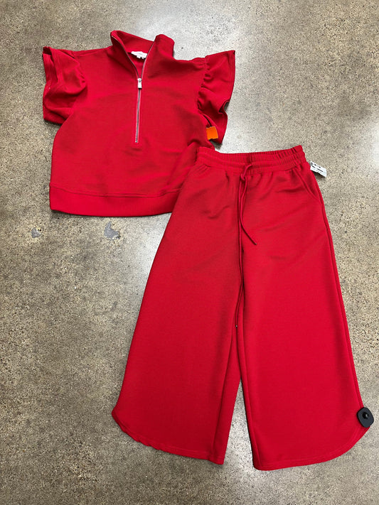 Pants Set 2Pc By Entro In Red, Size:S