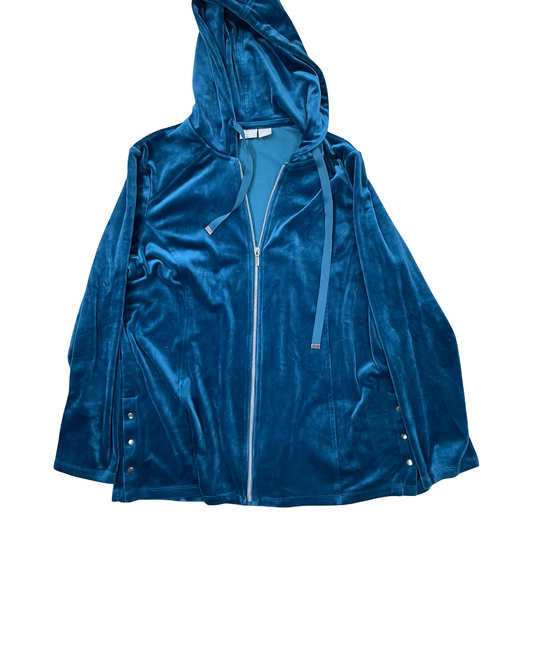 Jacket Other By Chicos In Teal, Size:L