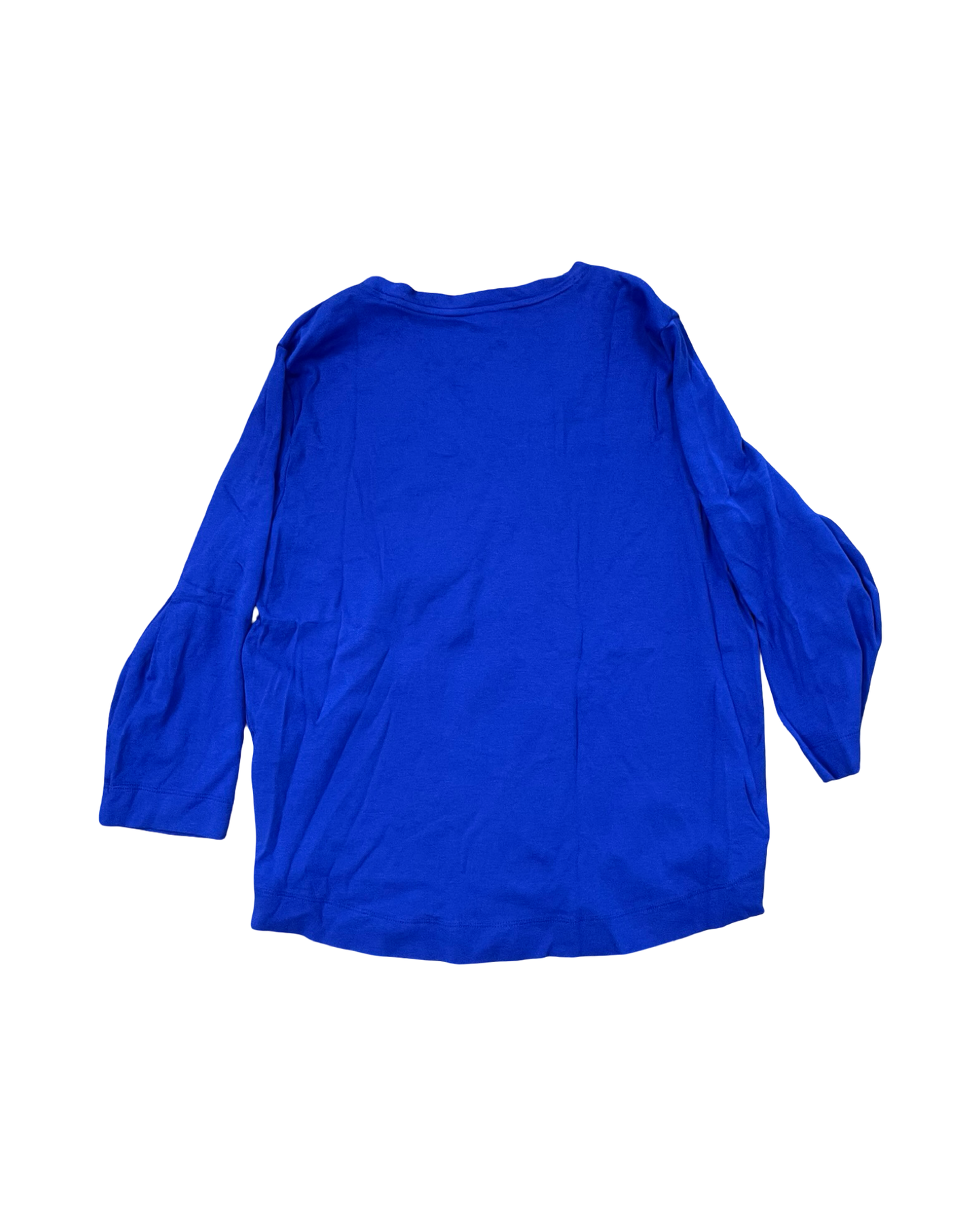 Top 3/4 Sleeve Basic By Chicos In Blue, Size:L