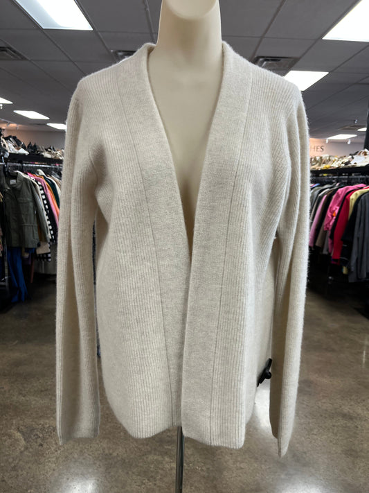 Sweater Cardigan Cashmere By Clothes Mentor In Cream, Size:S