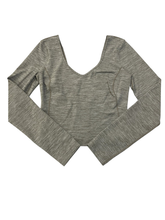 Athletic Top Ls Crewneck By Lululemon In Grey, Size:S