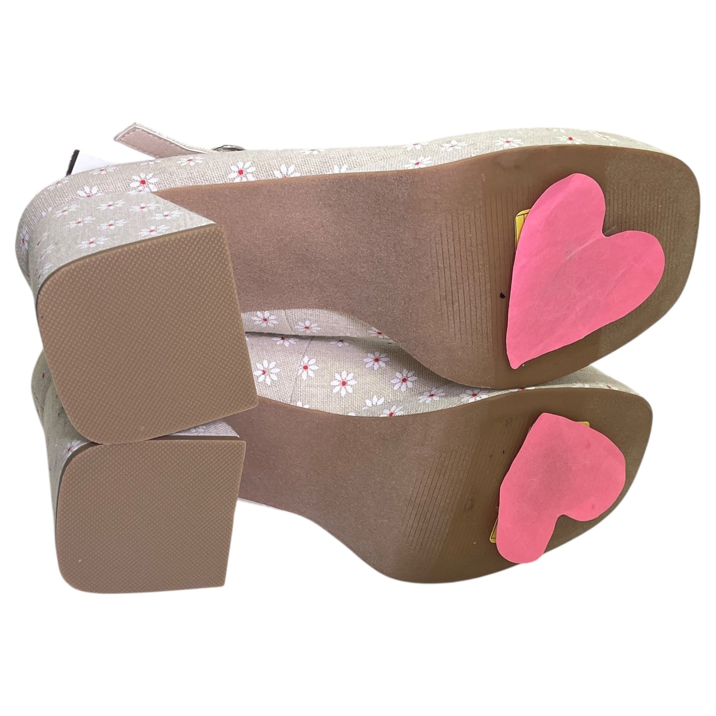 Shoes Heels Block By Madden Girl In Beige, Size:9
