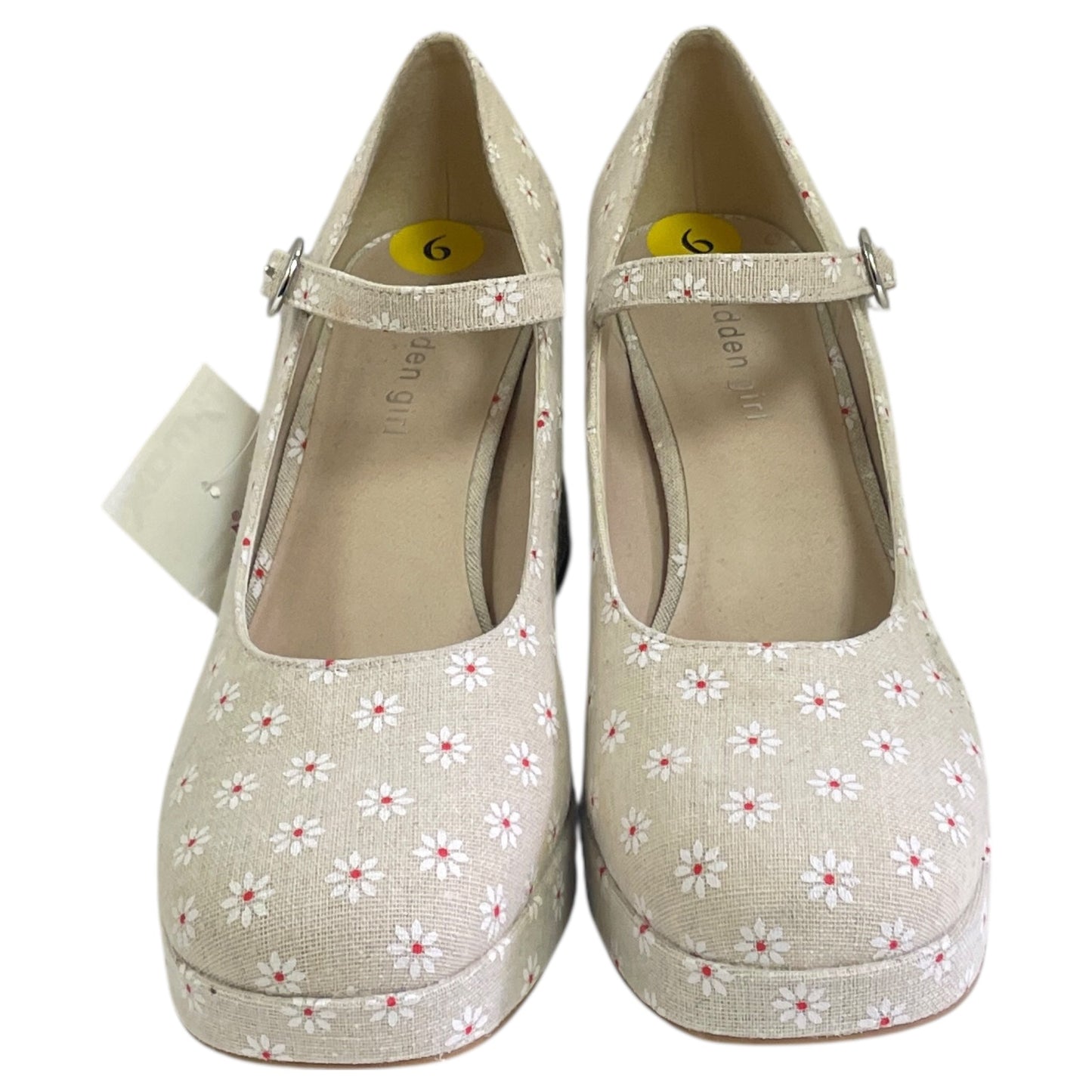 Shoes Heels Block By Madden Girl In Beige, Size:9