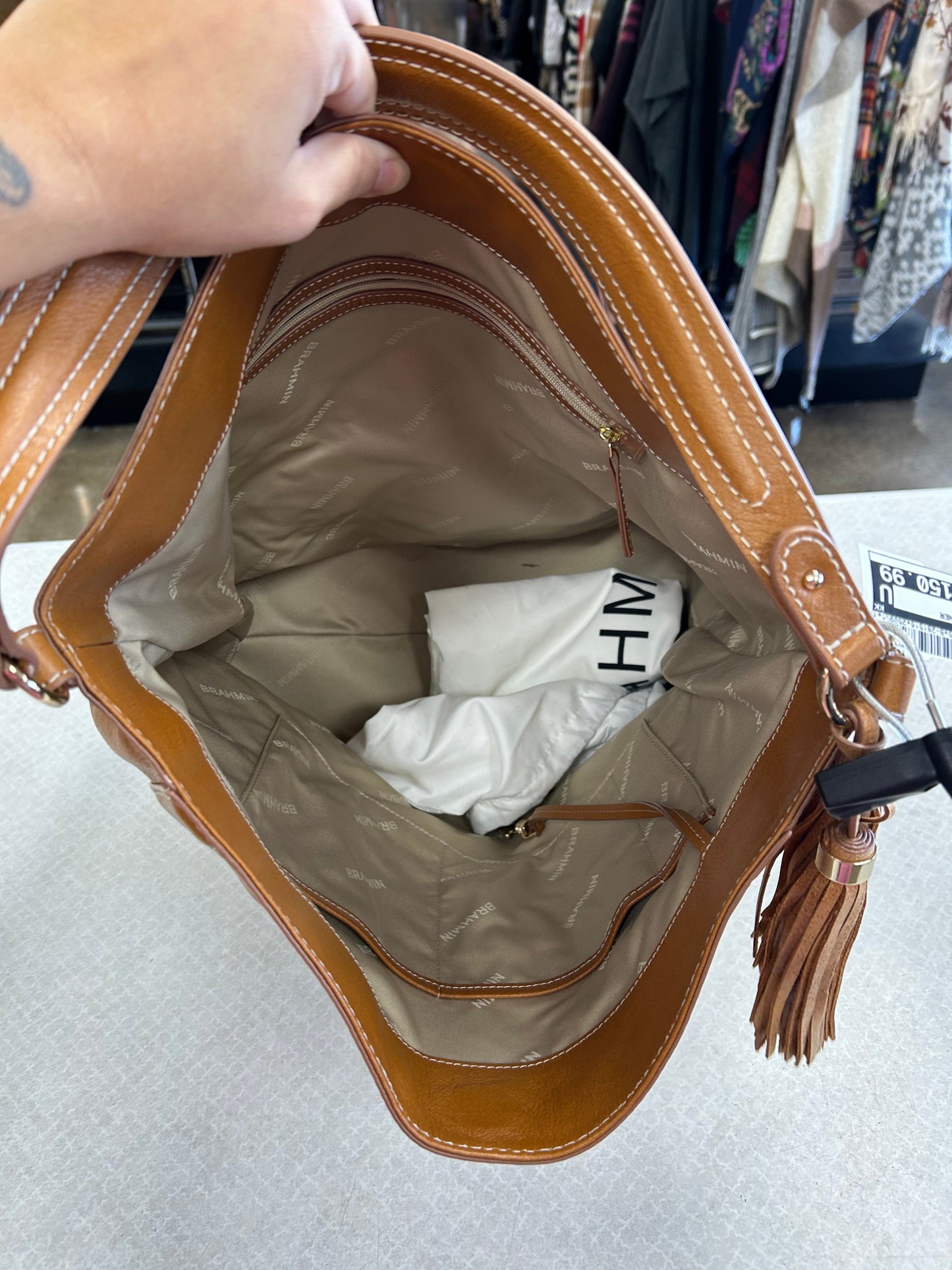 Handbag Designer By Brahmin In Brown, Size:Large