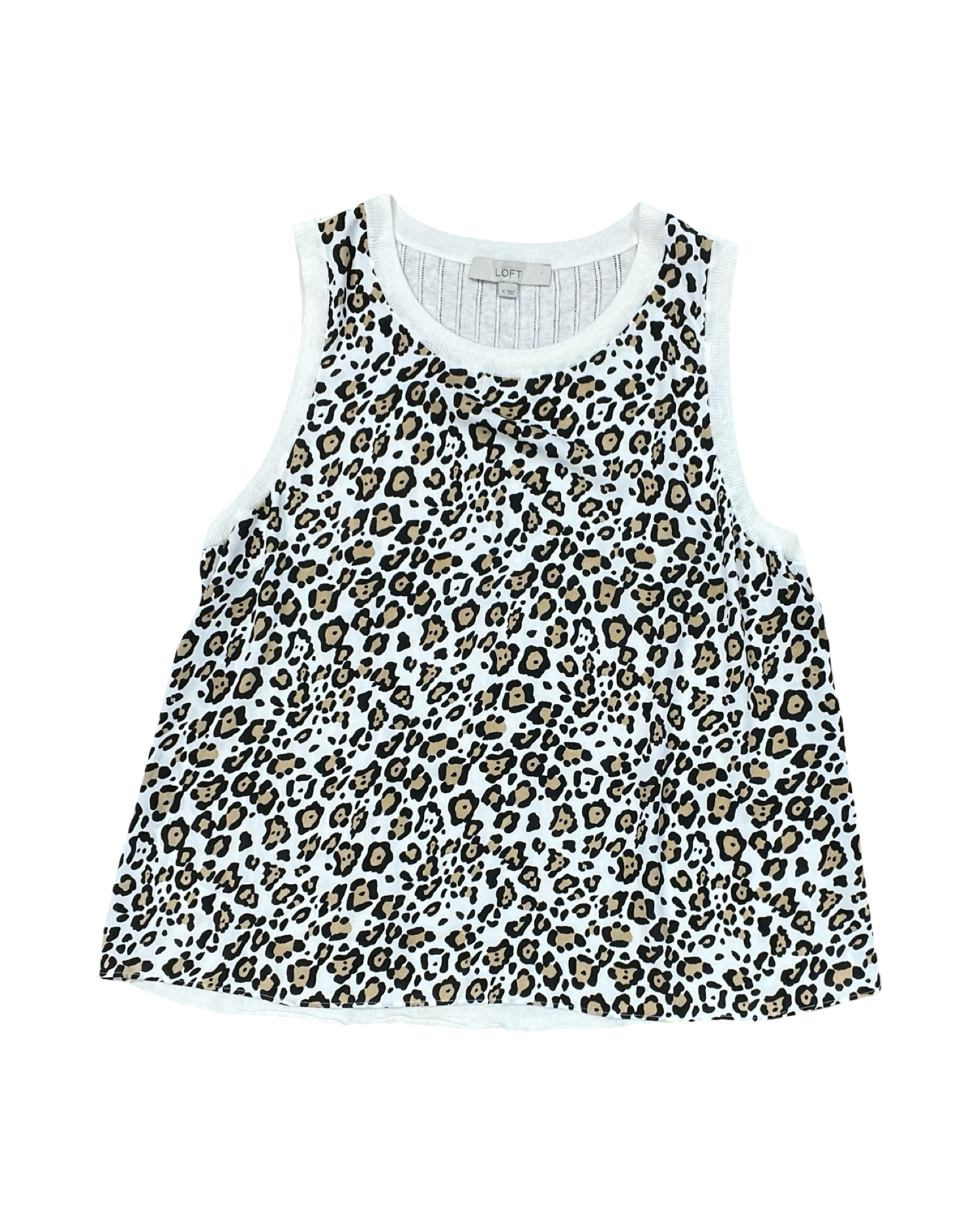 Top Sleeveless By Loft In Animal Print, Size:Xl