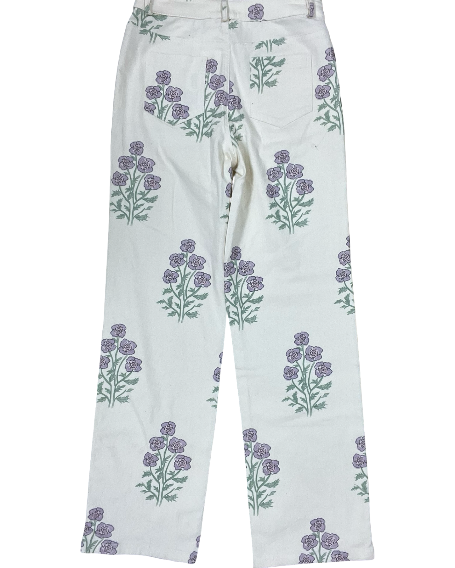 Jeans Straight By Bailey Rose In Cream, Size:4