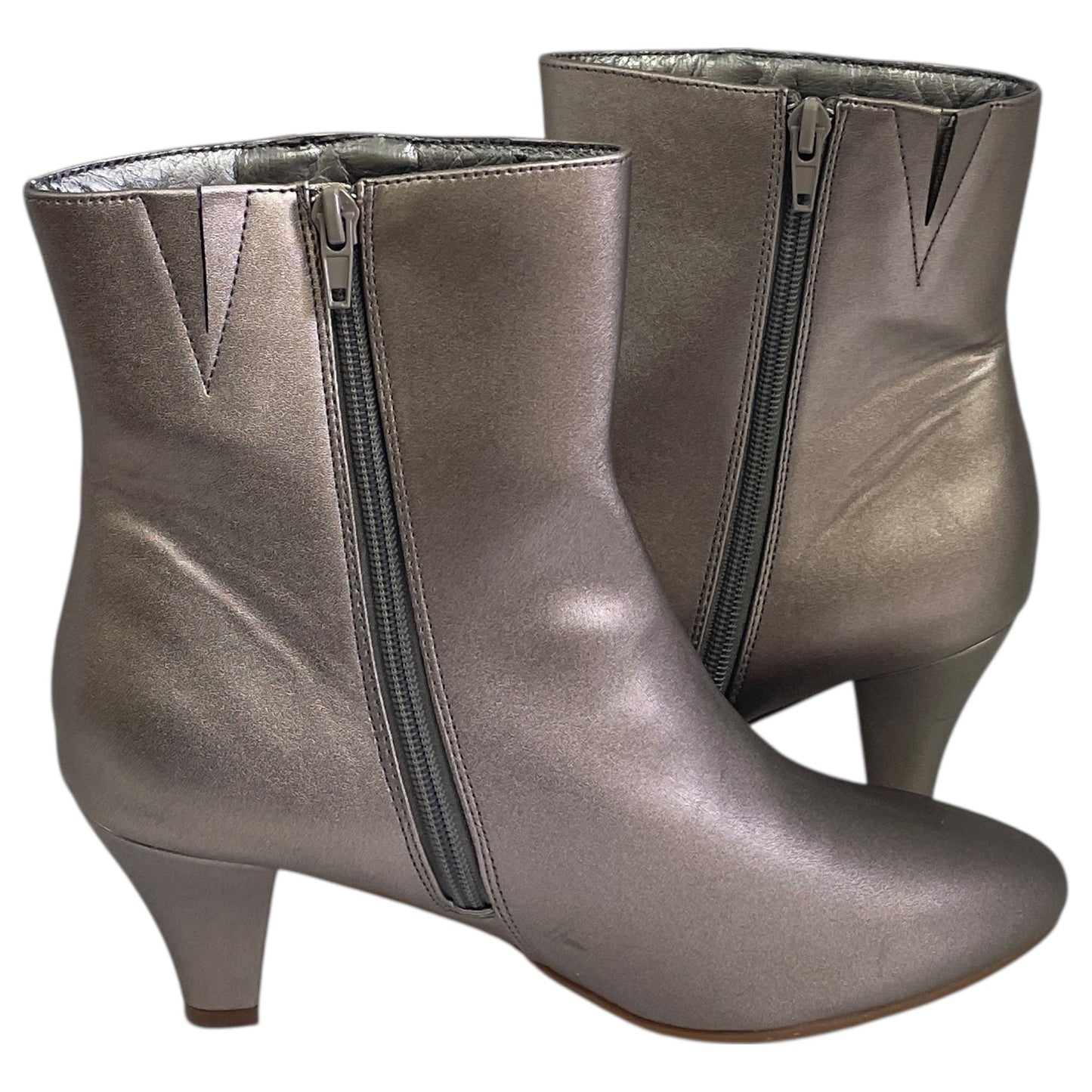 Boots Ankle Heels By Monroe And Main In Copper, Size:9