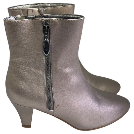 Boots Ankle Heels By Monroe And Main In Copper, Size:9