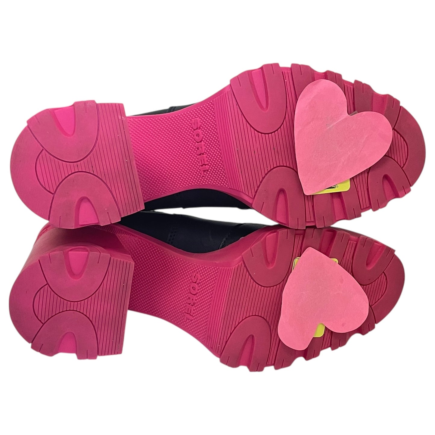 Boots Ankle Heels By Sorel In Black & Pink, Size:7.5