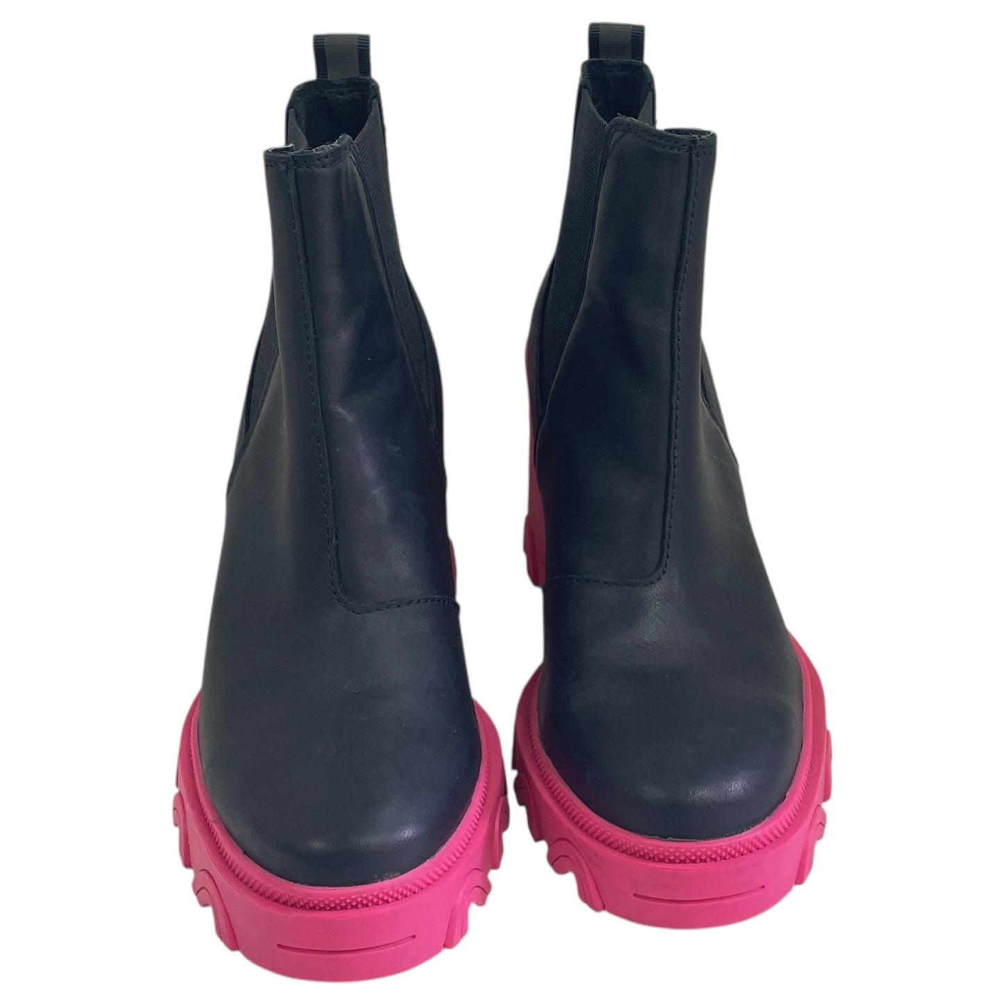 Boots Ankle Heels By Sorel In Black & Pink, Size:7.5