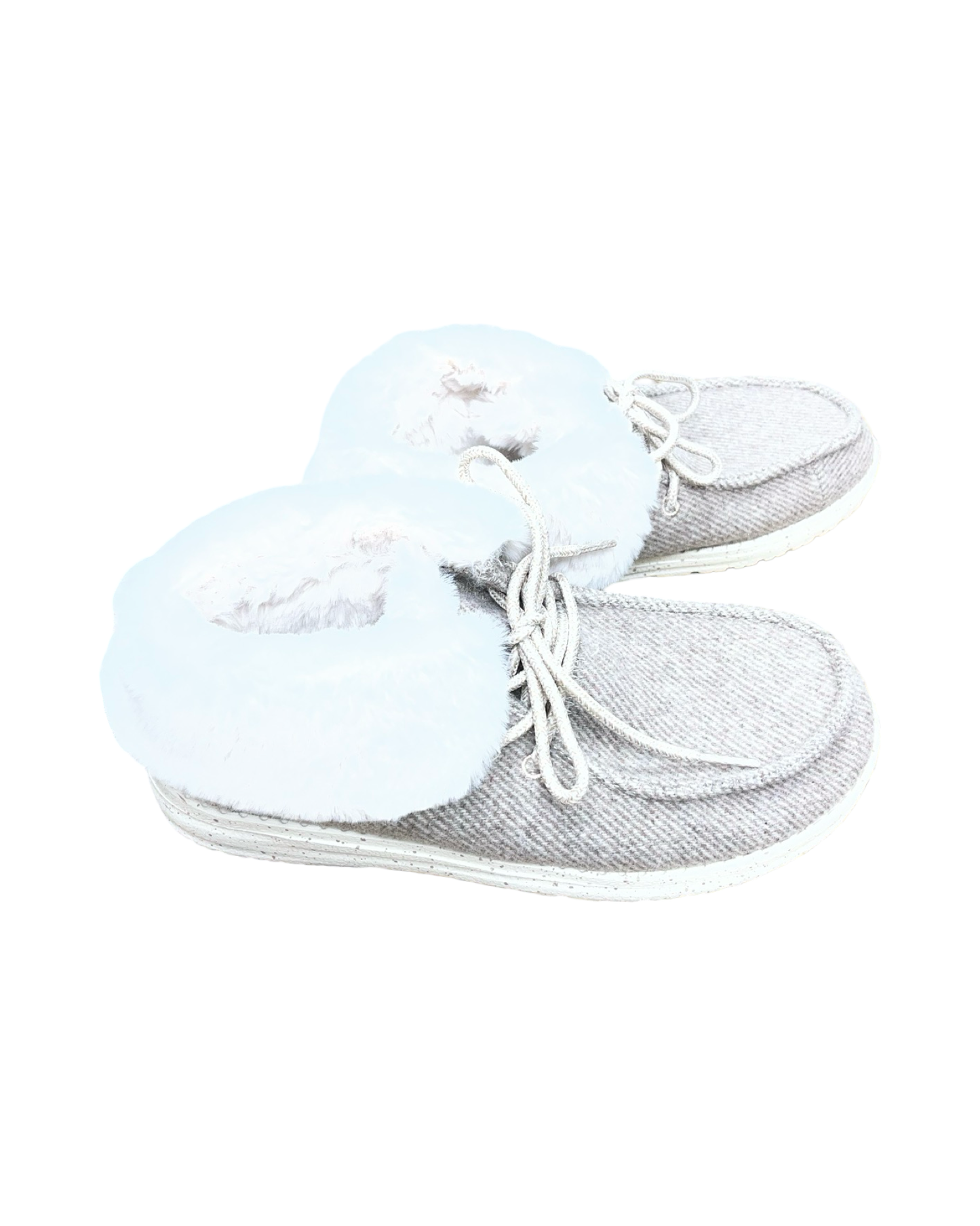 Shoes Flats By Hey Dude In Tan & White, Size:7