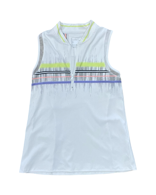 Top Sleeveless By Lucky In Love In White, Size:Xs